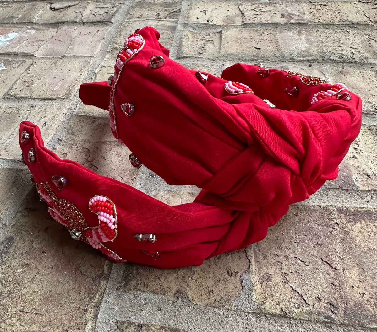 Candy Cane Headband Adult Red Whte