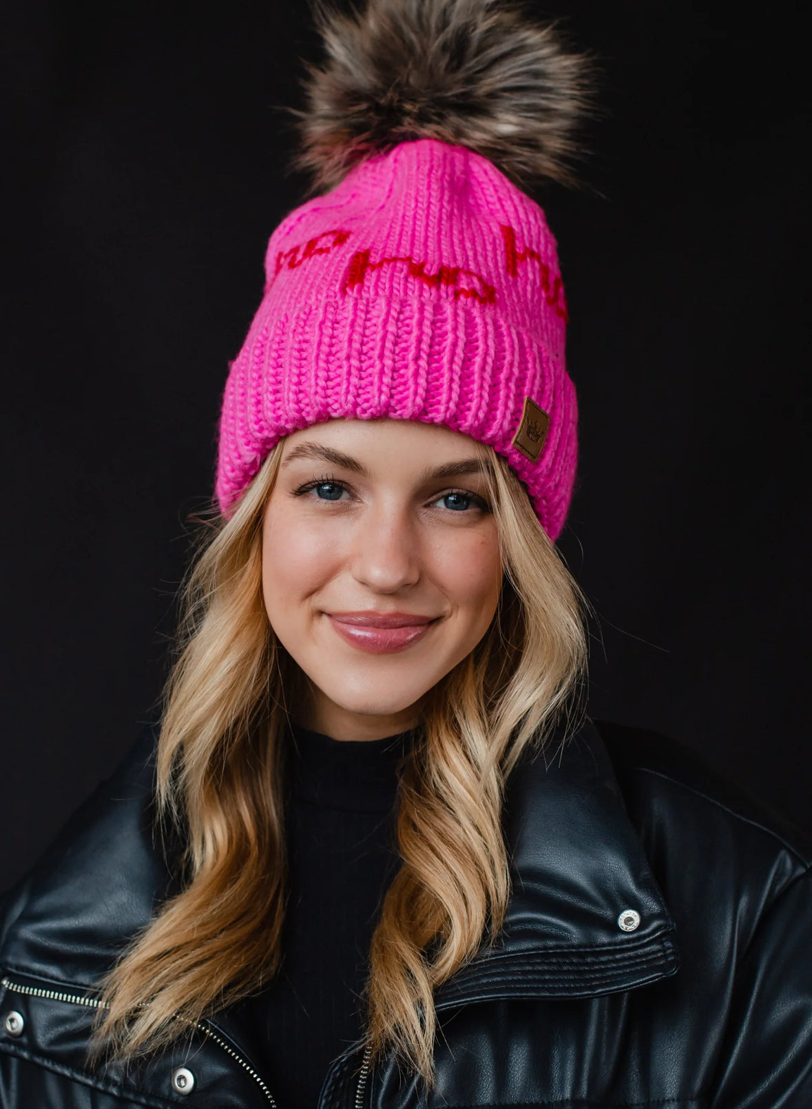 Pink HoHoHo  Pom Beanie