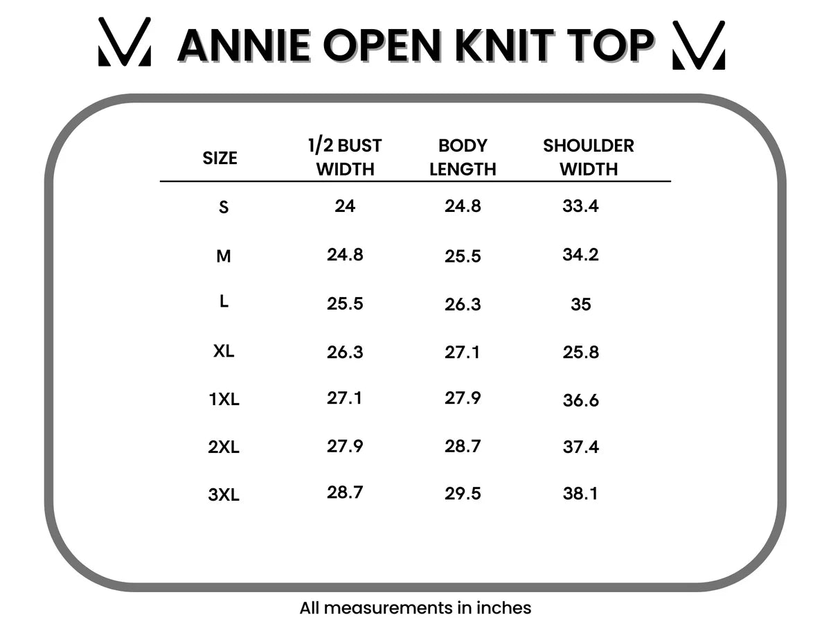 Annie Open Knit Top - Pumpkin