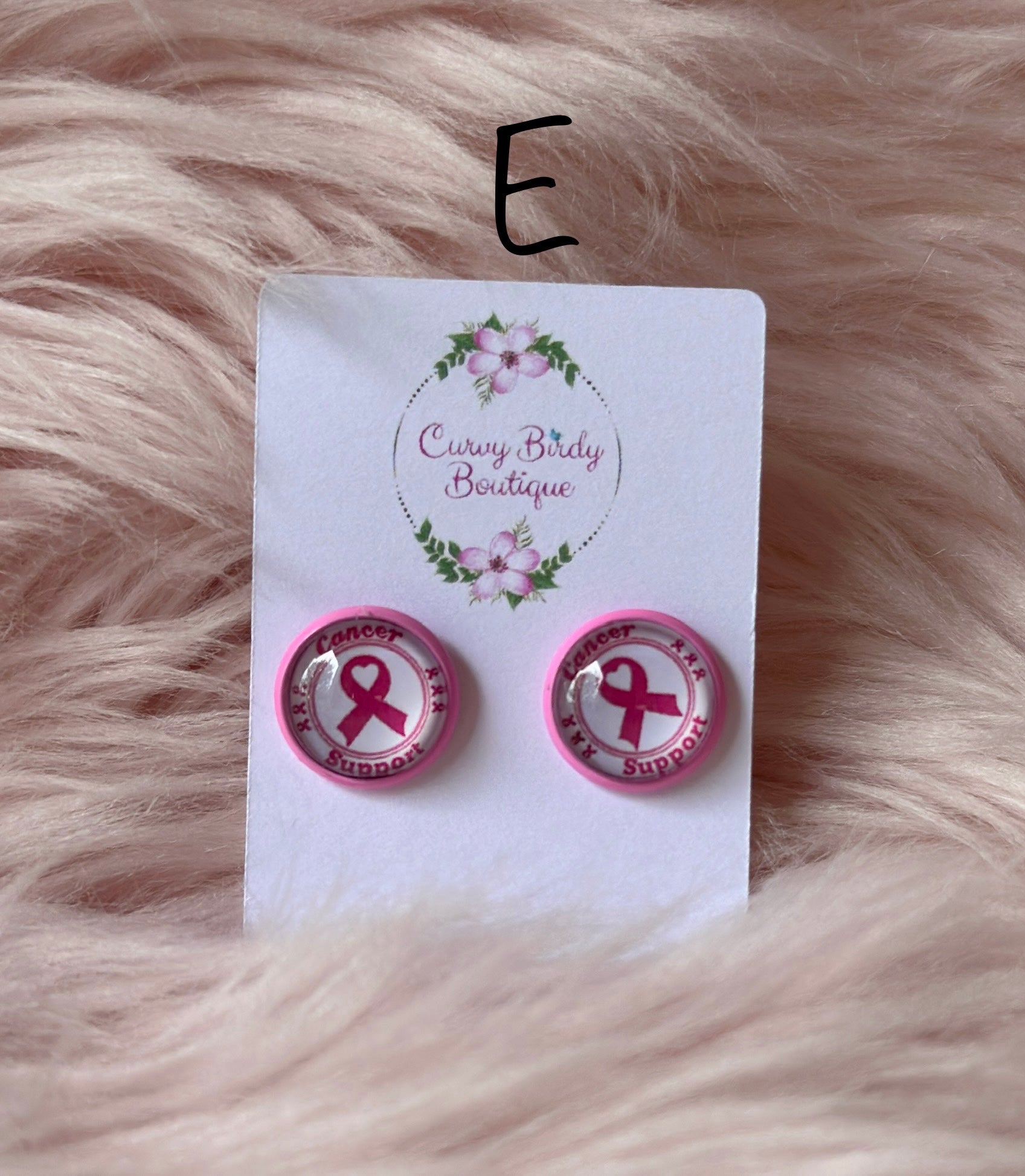 Breast Cancer Stud Earrings