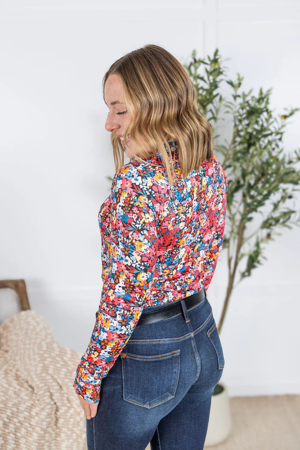 Blair Long Sleeve Top - Bright Floral
