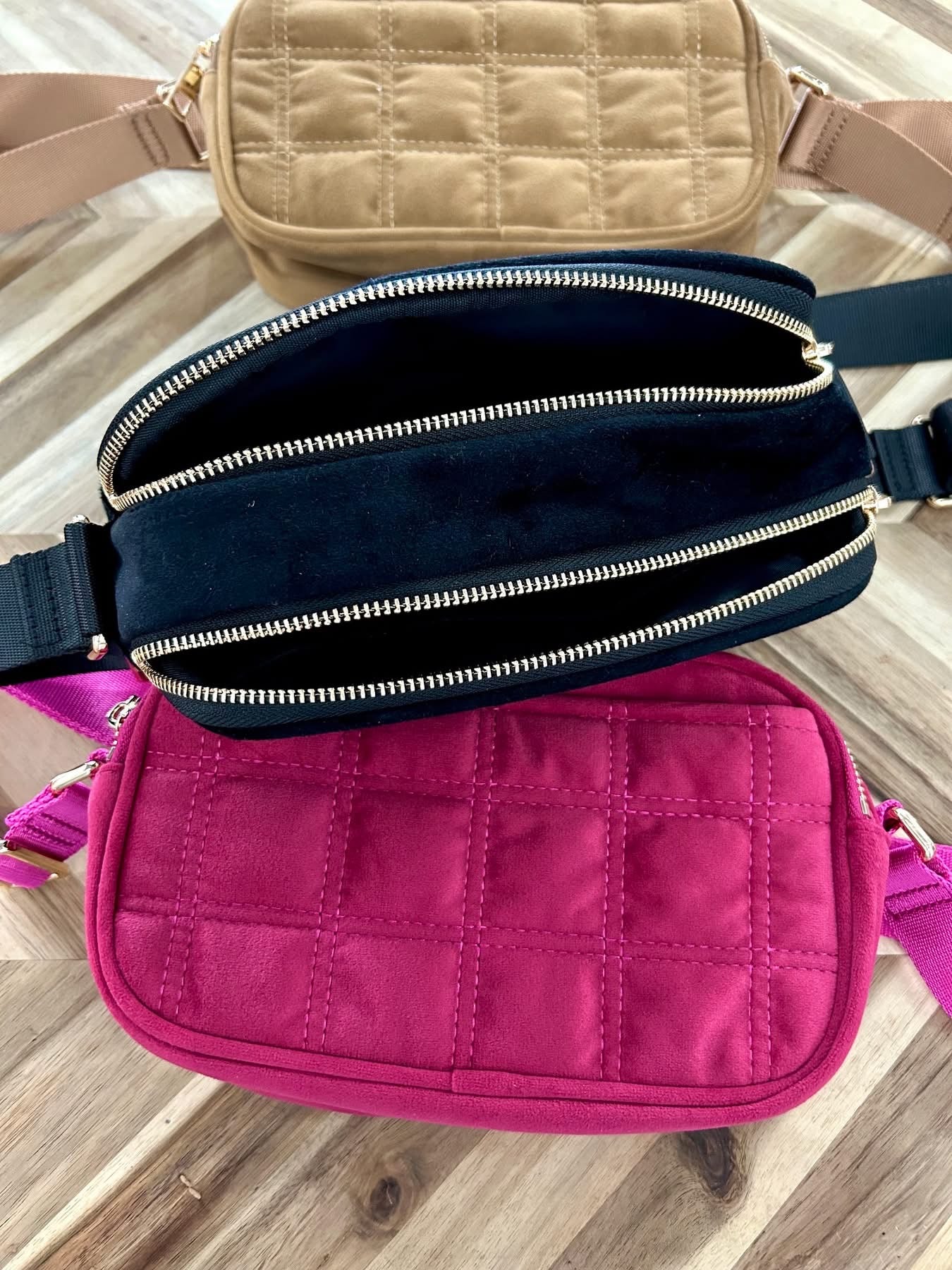 Velvet Bum Bags - Extended Strap