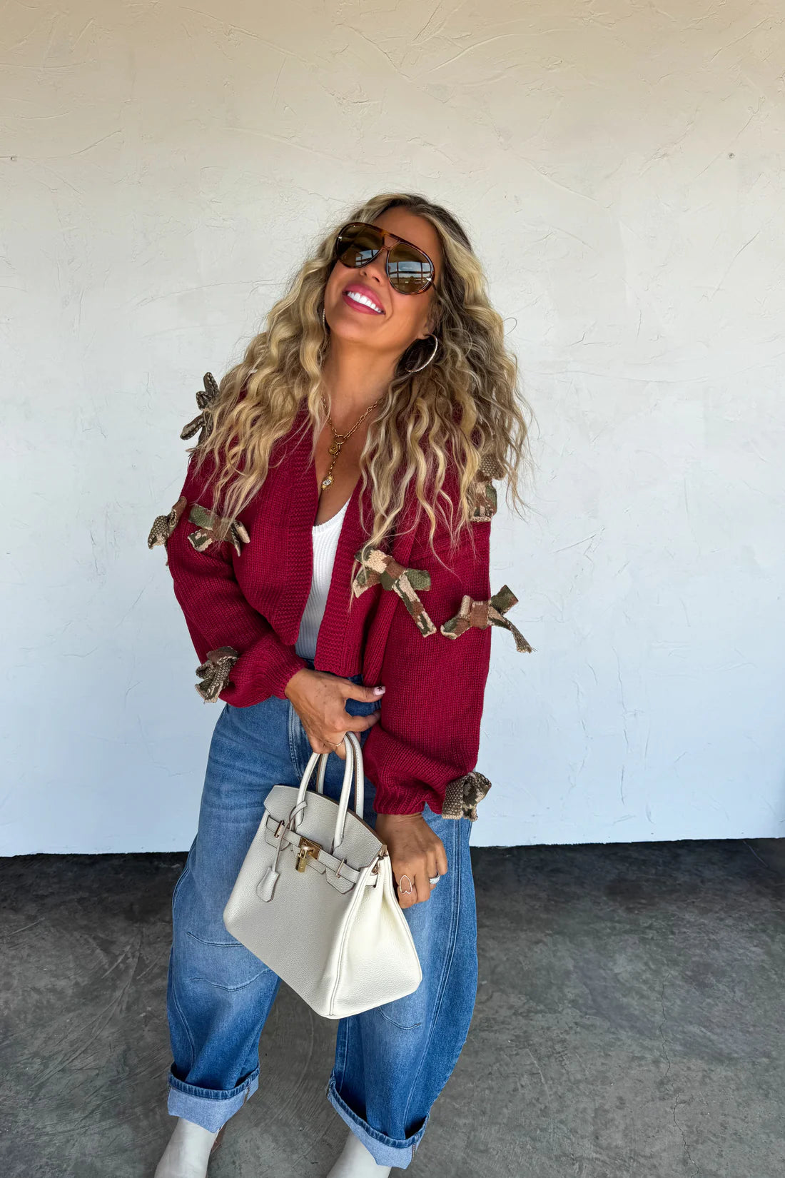 PREORDER- SLOANE BOW KNIT CARDIGAN (Closing orders Wednesday 9/17 @ 8 PM CST)