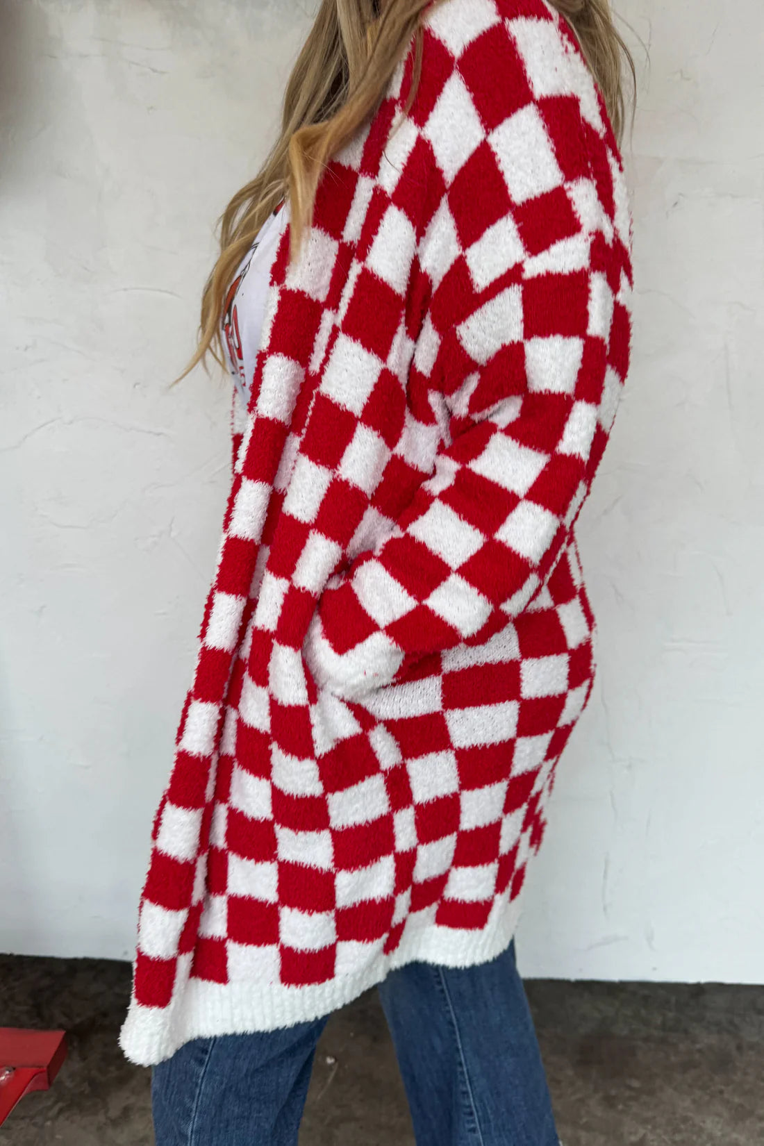 PREORDER- Christmas Cloud Checkered Cardigan