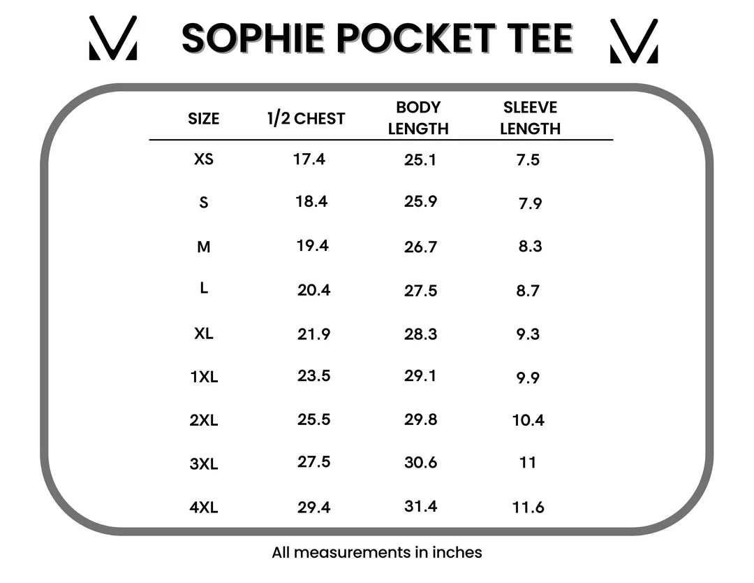 Sophie Pocket Tee - Blue Liberty Stars