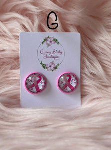 Breast Cancer Stud Earrings