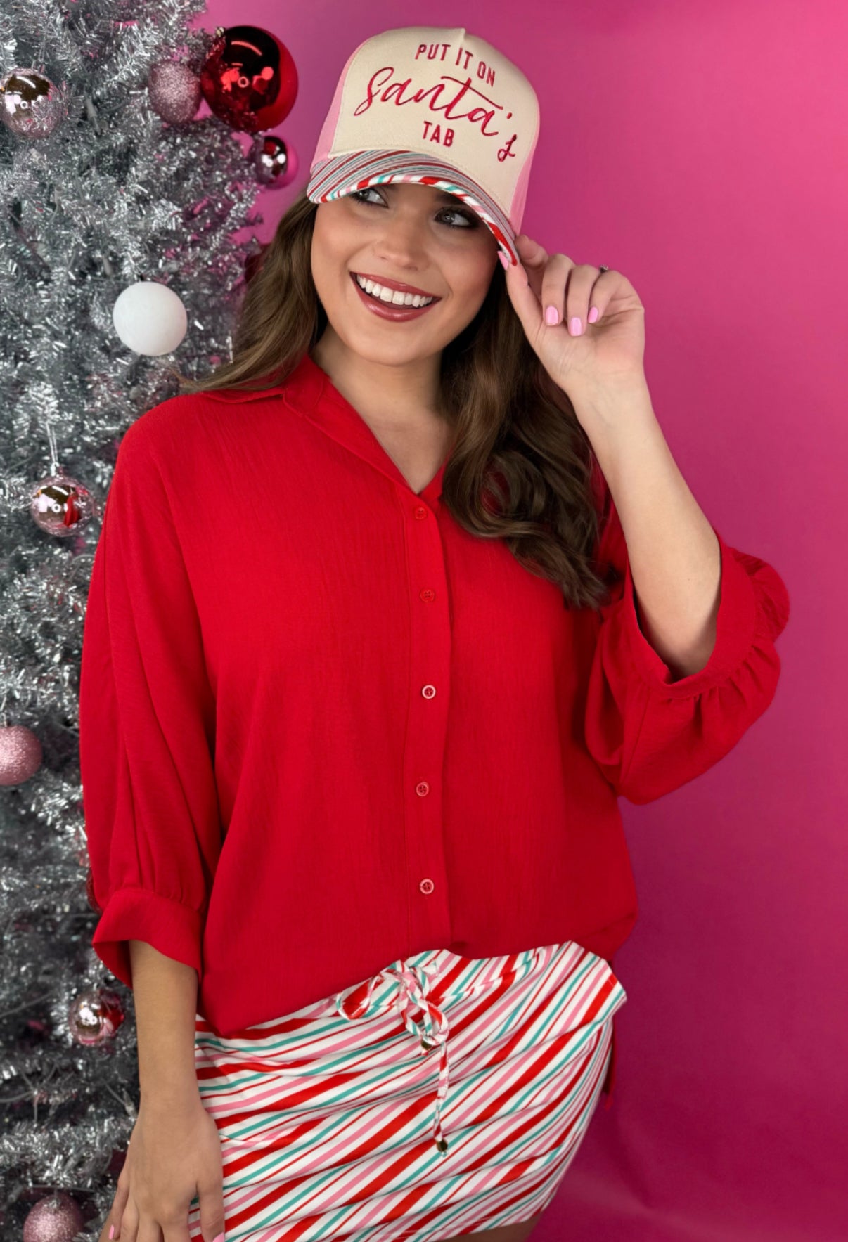 Put It on Santa’s Tab Canvas Hat