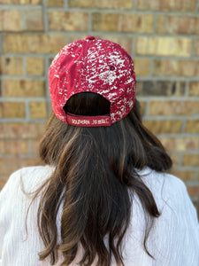 Splatter Hat in Maroon