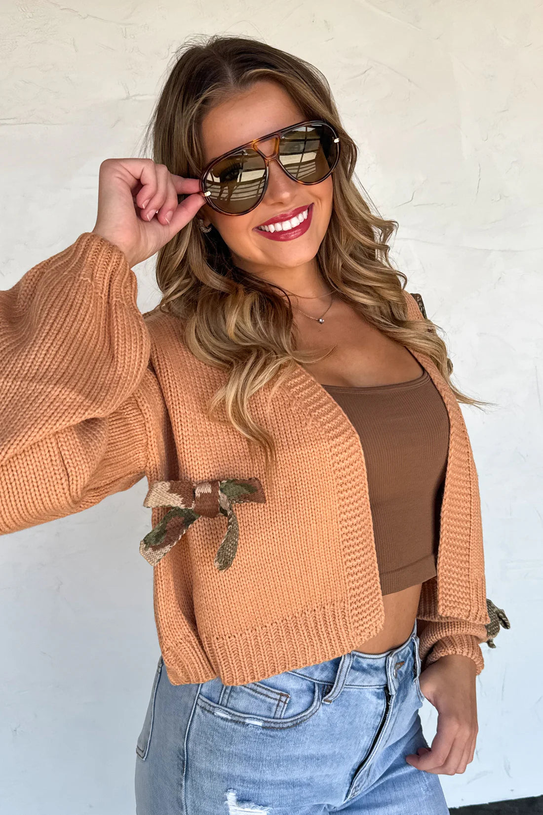 PREORDER- SLOANE BOW KNIT CARDIGAN (Closing orders Wednesday 9/17 @ 8 PM CST)