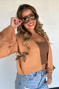 PREORDER- SLOANE BOW KNIT CARDIGAN (Closing orders Wednesday 9/17 @ 8 PM CST)