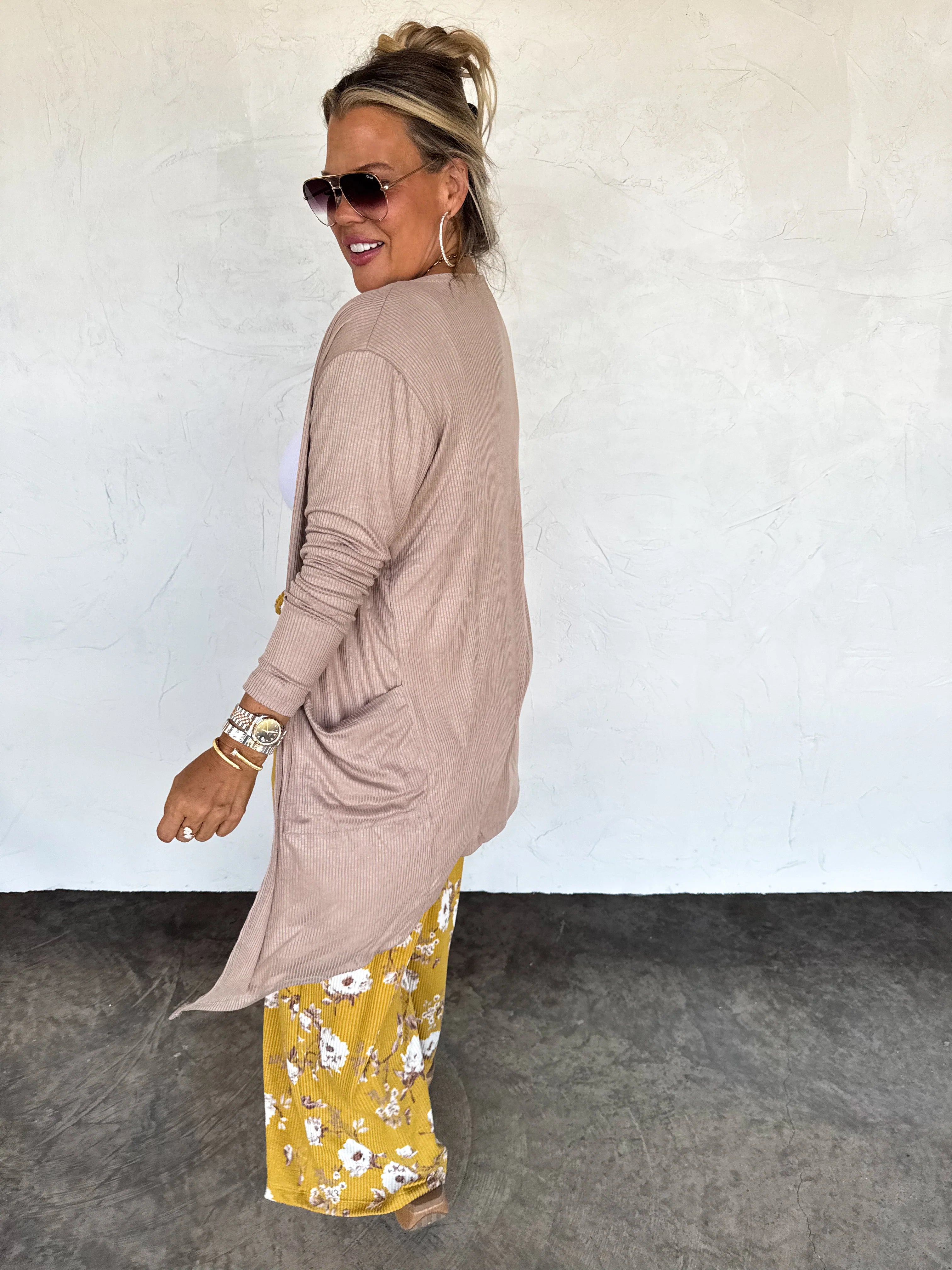 PREORDER - Sierra Ribbed Cardigan in Mocha