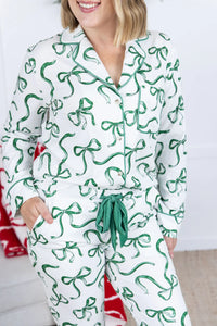 Ribbon Pajama Set - Green