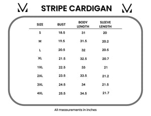Stripe Cardigan - 4th of July