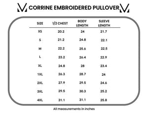 Corrine Embroidered Pullover Top - BOO