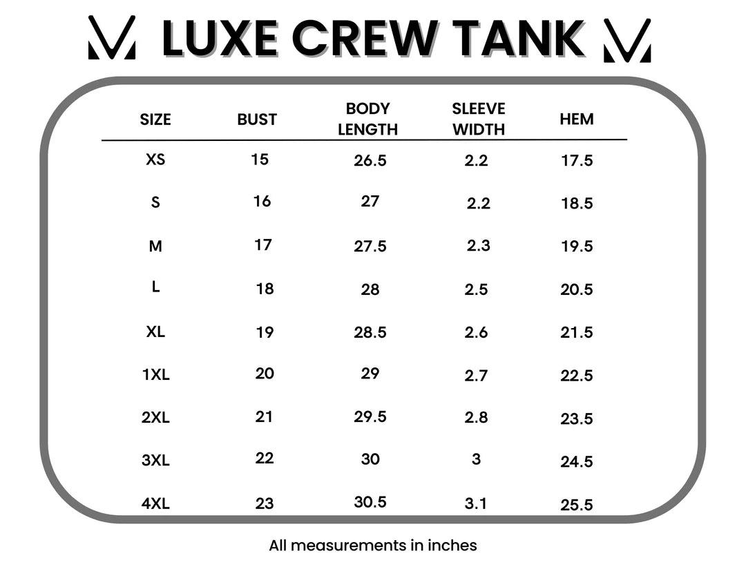 Luxe Crew Tank - Light Blue Floral Bliss