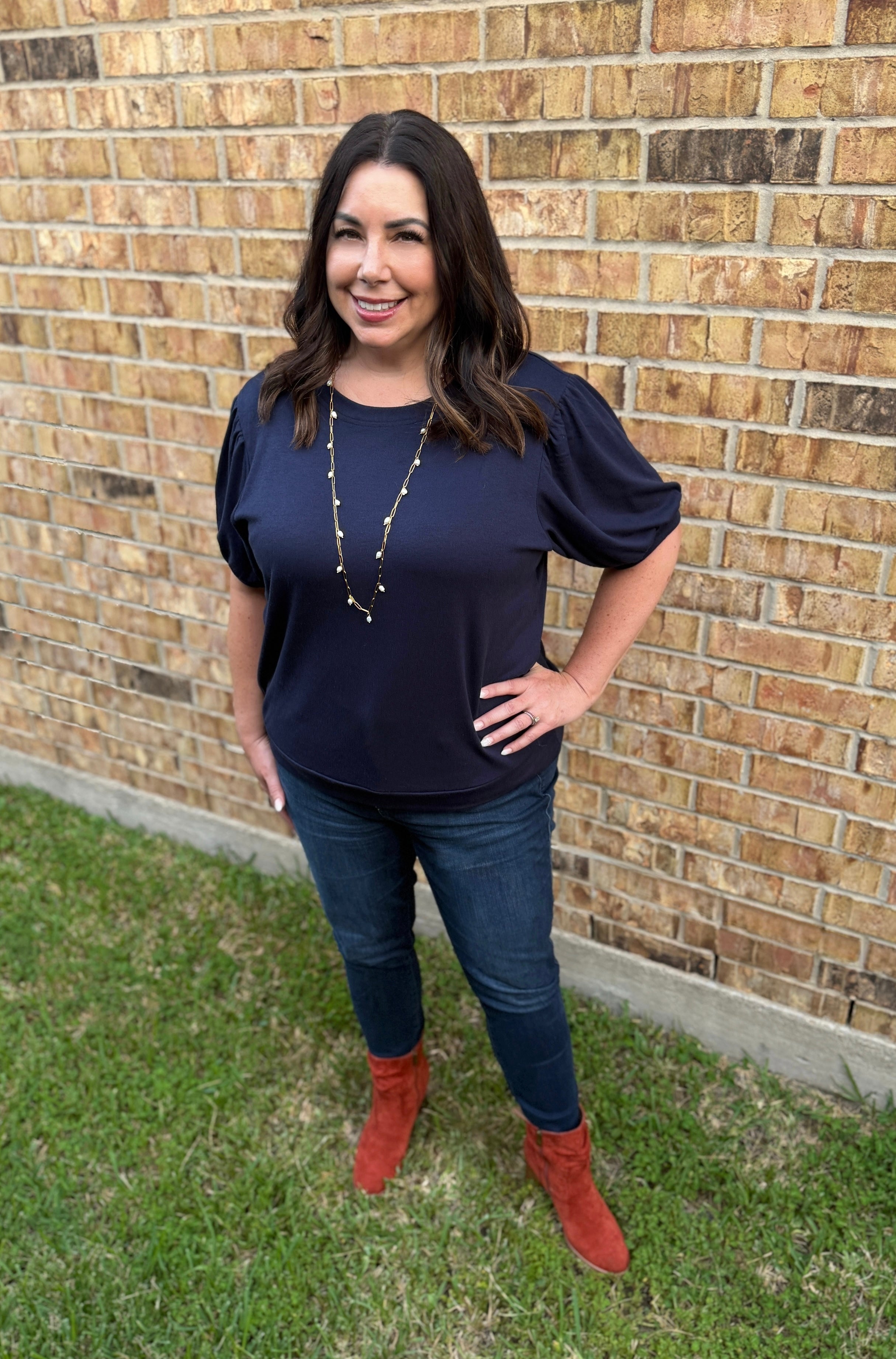 Katie Cozy Top - Navy
