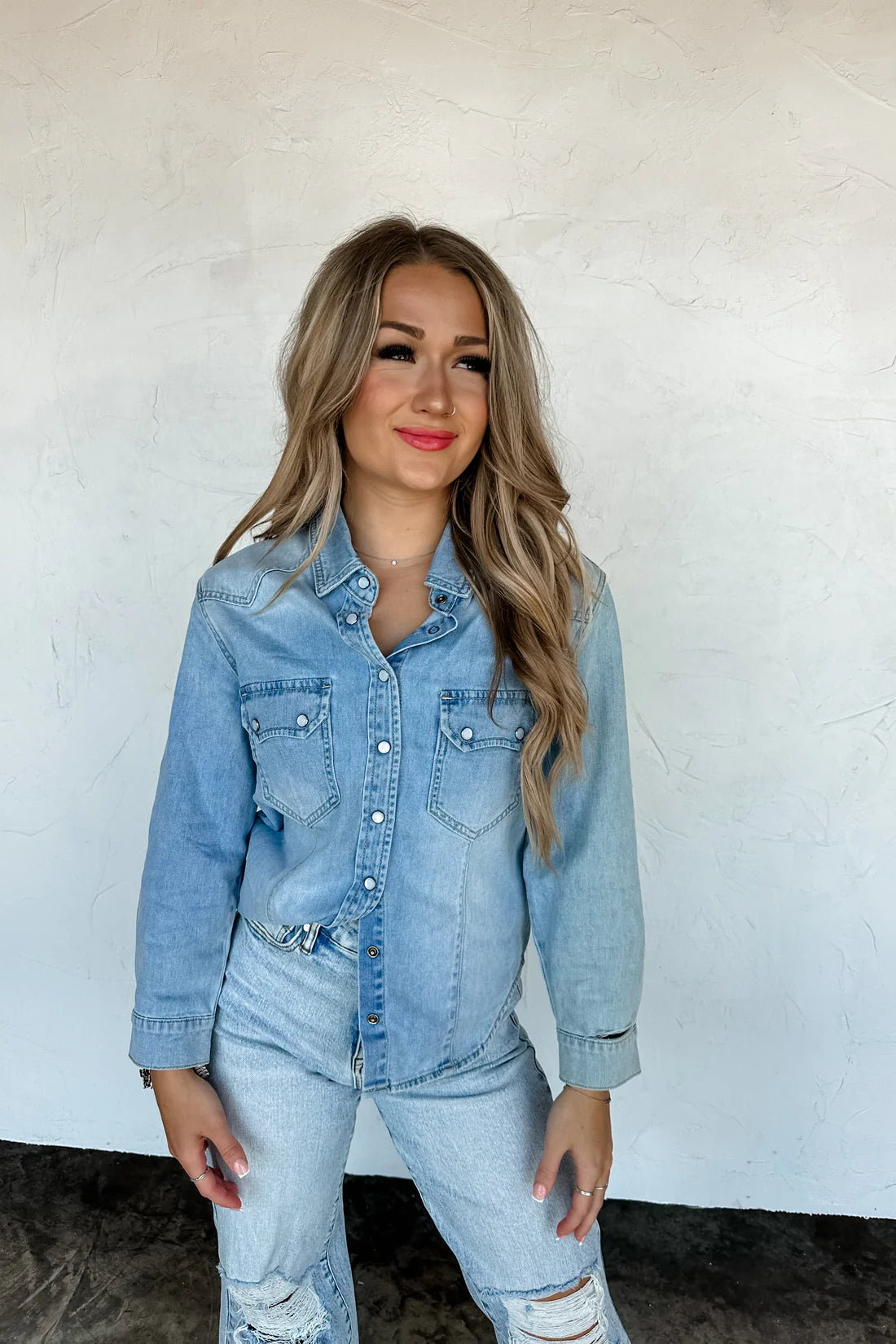 PREORDER- DOLLY DENIM TOP (Limited Quantities)