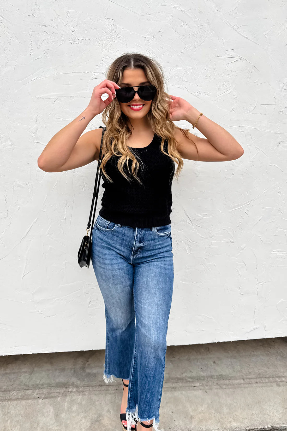 Urban Non Distressed Crop Jeans in Medium Wash
