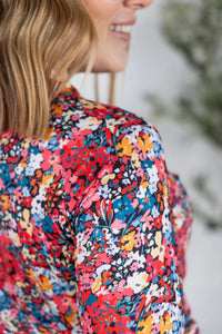 Blair Long Sleeve Top - Bright Floral