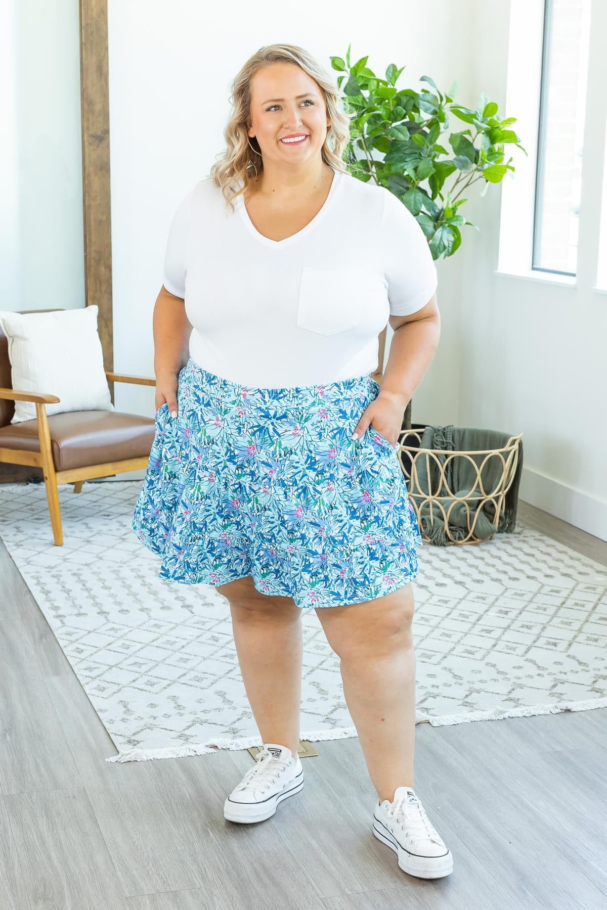 Shelby Skort in Blue Print
