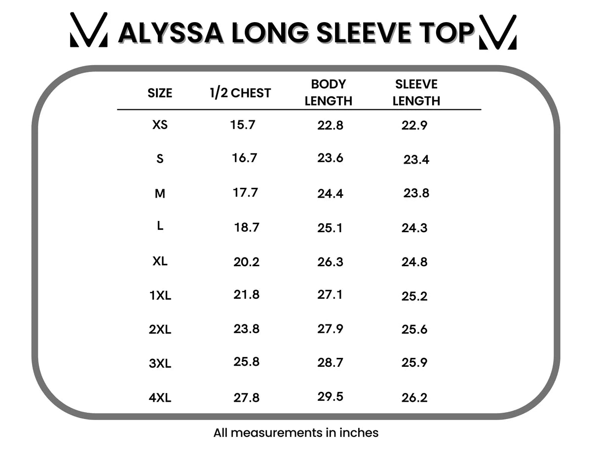 Alyssa Long Sleeve Top - Candy Cane Lane