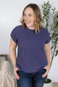 Kelly Knitted Top - Slate Purple