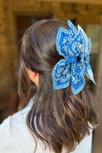 Western Hair Clip in Blue