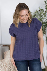 Kelly Knitted Top - Slate Purple