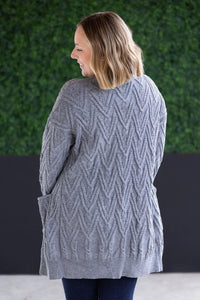 Brooks Button Sweater Cardigan - Grey