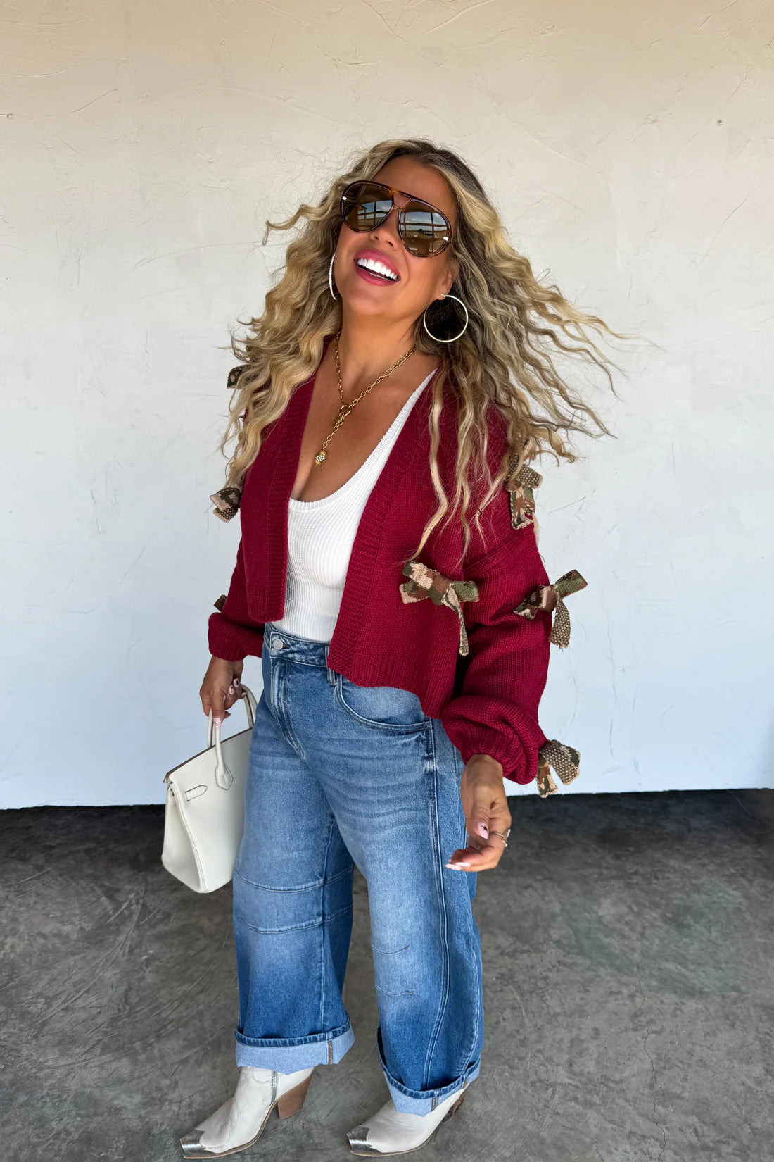 PREORDER- SLOANE BOW KNIT CARDIGAN (Closing orders Wednesday 9/17 @ 8 PM CST)