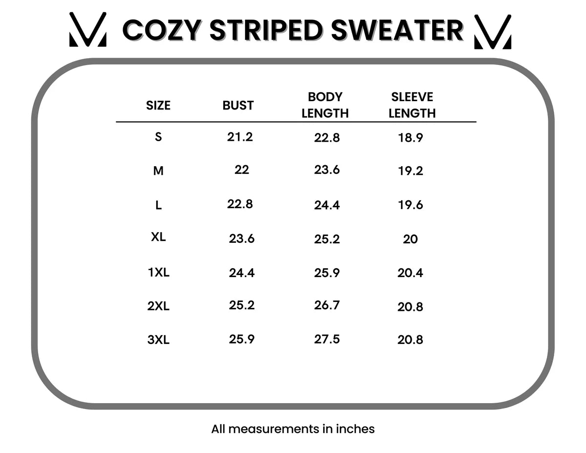 Cozy Striped Sweater - Green