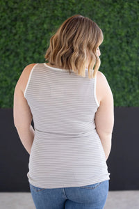 Shiloh Button Snap Tank - Grey