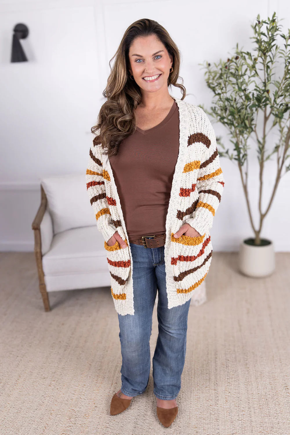 Monica Stripe Cardigan