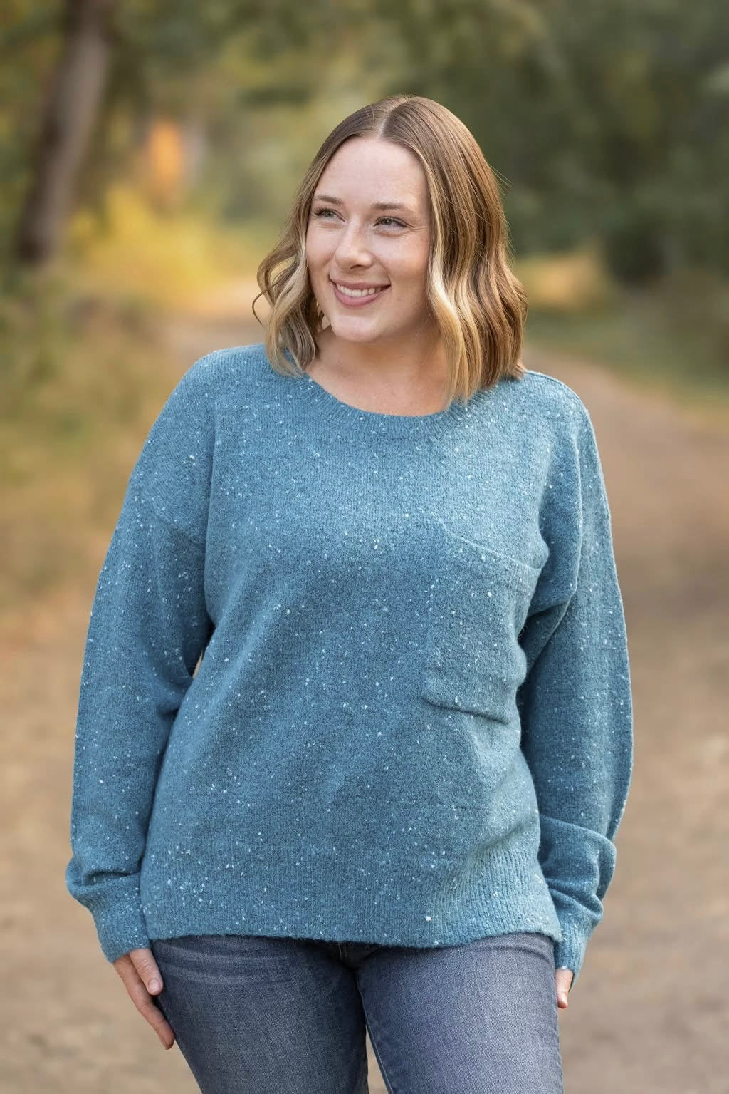 Confetti Sweater in Teal