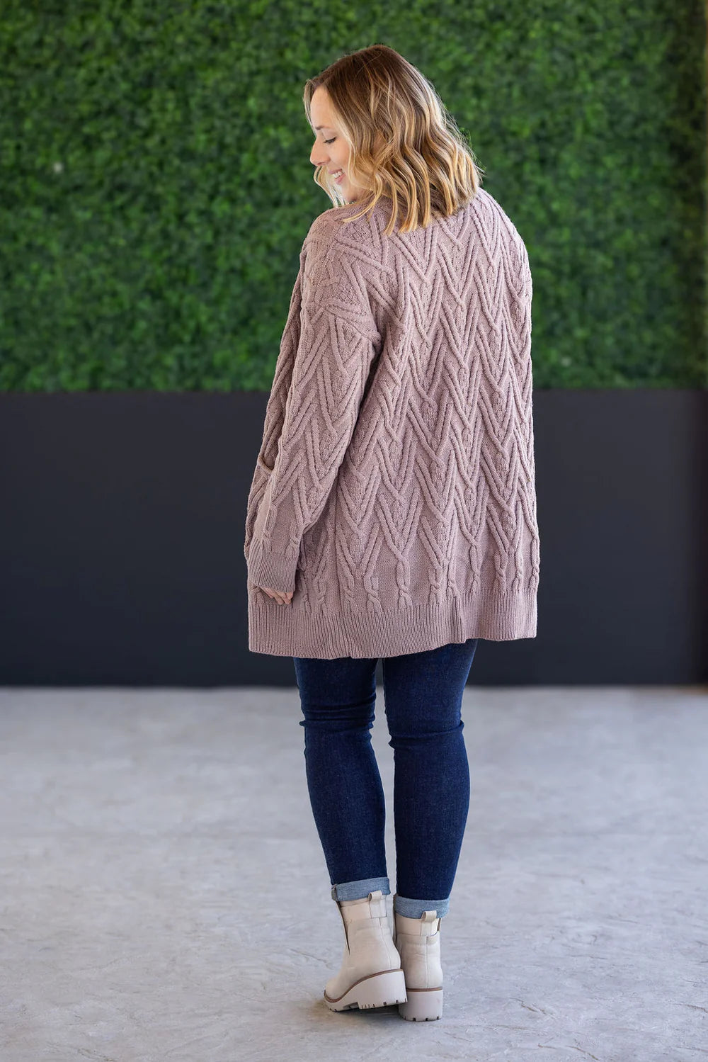Button Sweater Cardigan - Light Mocha