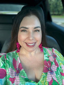 Fuchsia Petal Earrings