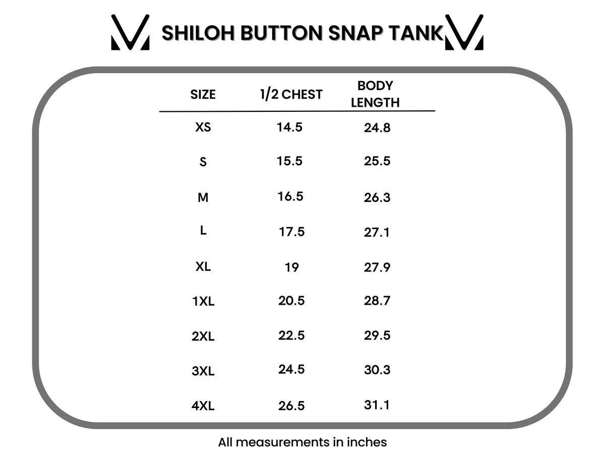Shiloh Button Snap Tank - Grey