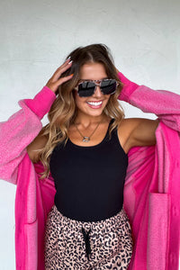 Desi Sweatshirt Cardigan in Pink