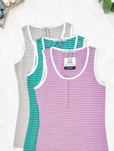 Shiloh Button Snap Tank - Green