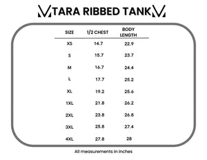 Tara Ribbed Tank - Red