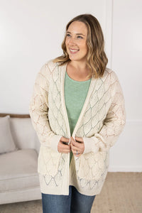 Open Knit Cardigan - Ivory