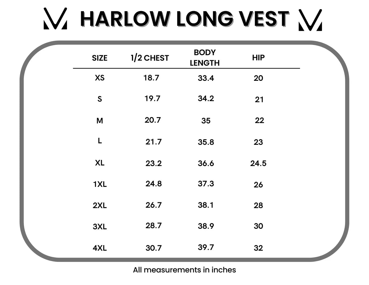 Harlow Long Vest - Army Green