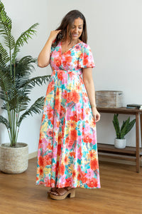 Millie Maxi Dress - Bright Floral Mix
