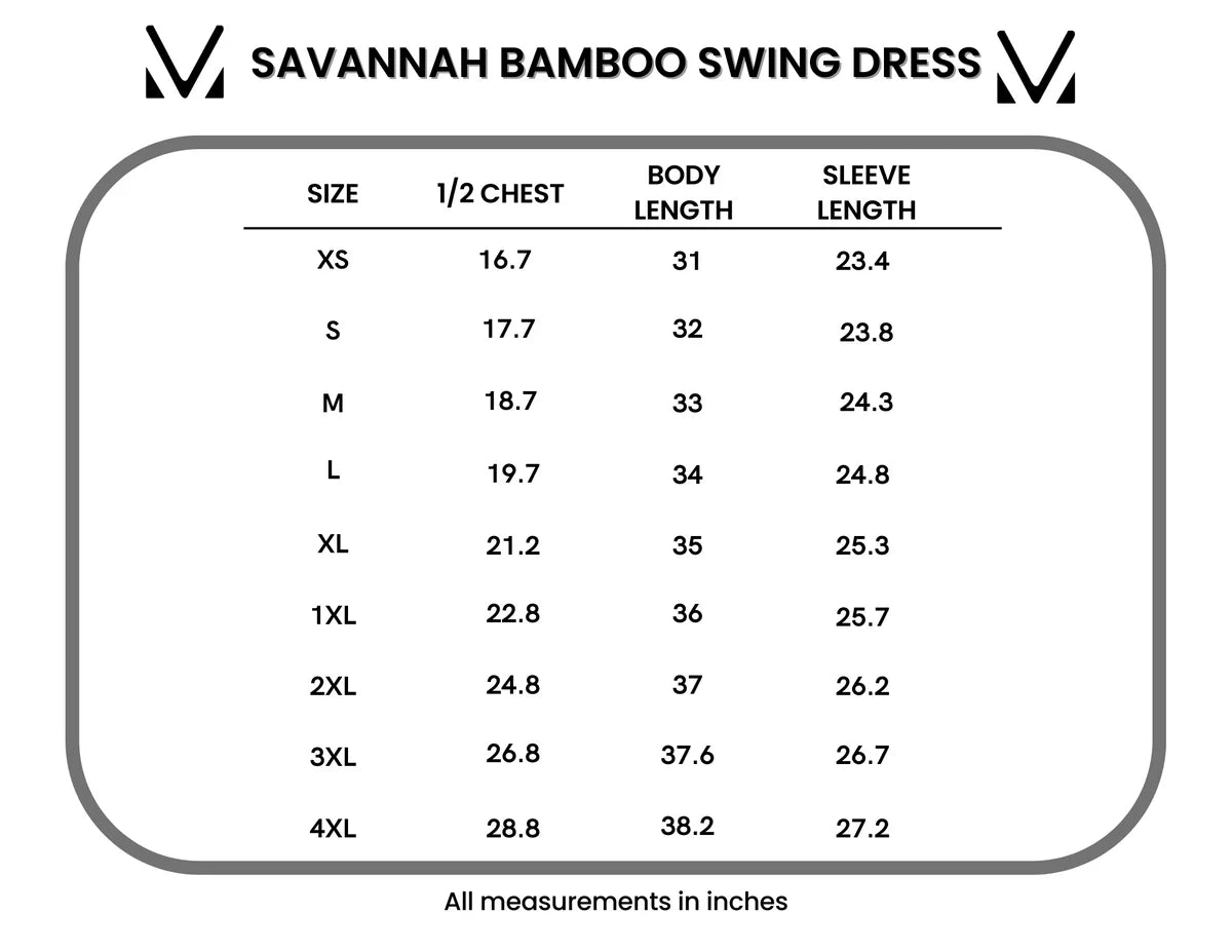 Savannah Bamboo Swing Dress - Black