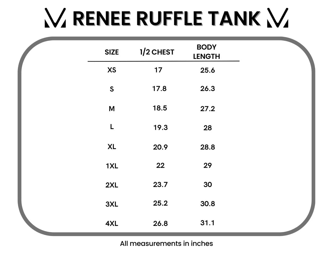 Renee Ruffle Tank Top - Watercolor Floral