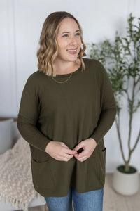 Naomi Pocket Sweater - Olive