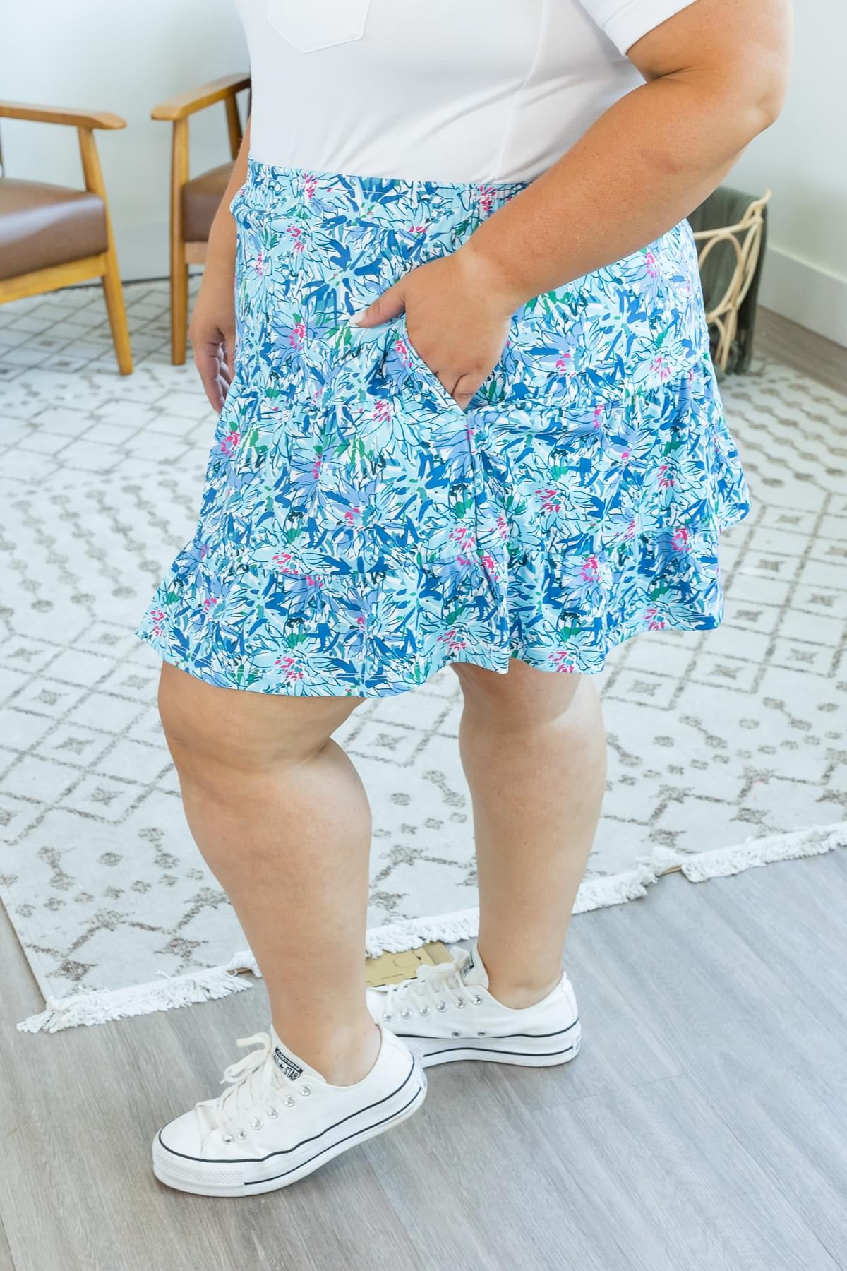 Shelby Skort in Blue Print