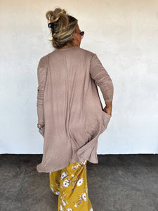 PREORDER - Sierra Ribbed Cardigan in Mocha
