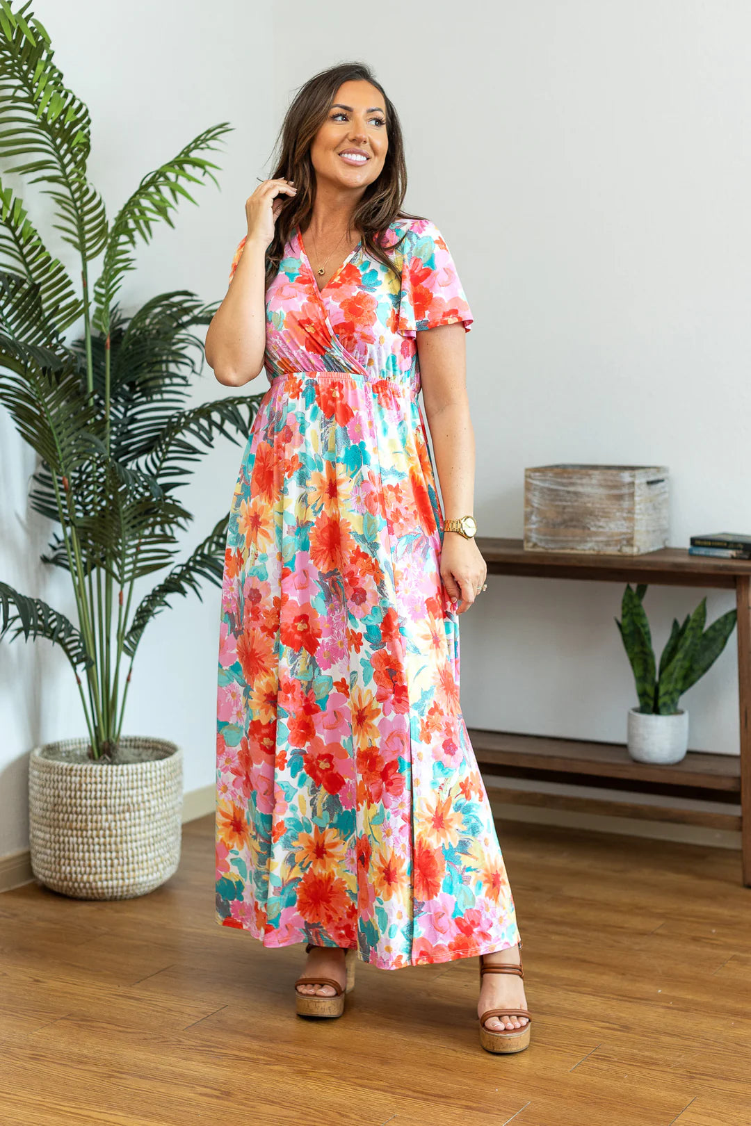 Millie Maxi Dress - Bright Floral Mix