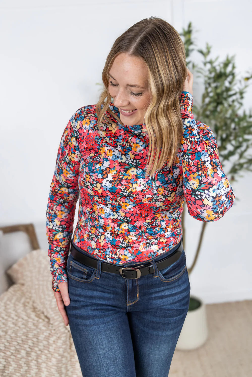 Blair Long Sleeve Top - Bright Floral